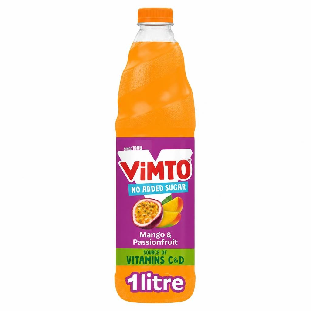 Vimto No Added Sugar Squash - Mango & Passionfruit 1 Litre