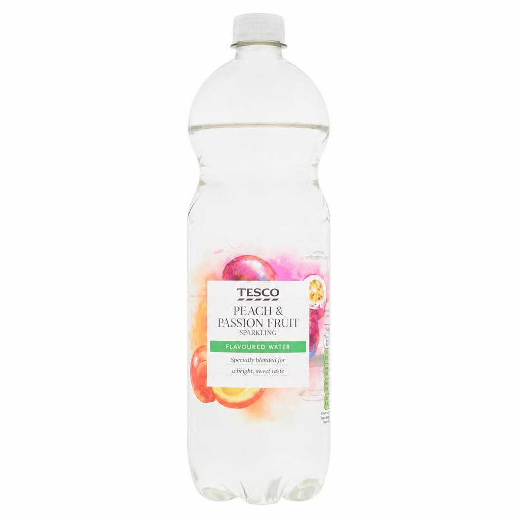 Tesco Peach & Passion Fruit Sparkling Water 1L