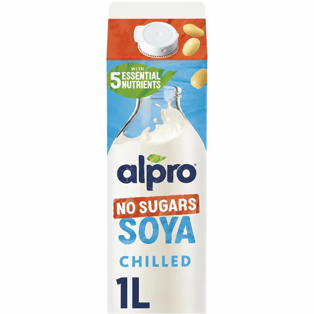 Alpro Soya No Sugar Chilled Dairy Free Drink 1L