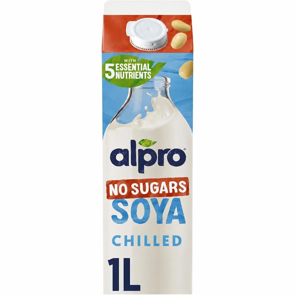 Alpro Soya No Sugar Chilled Dairy Free Drink 1L