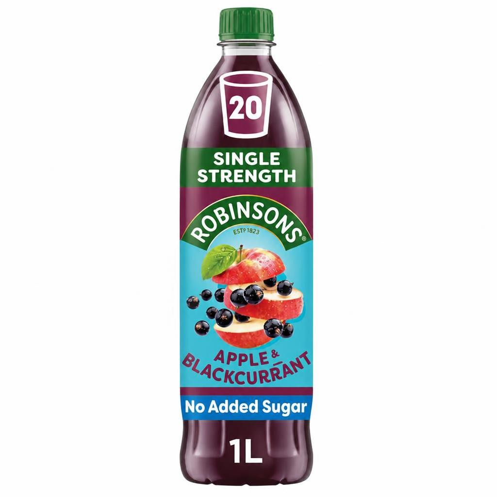 Robinsons Apple & Blackcurrant No Added Sugar Squash 1L