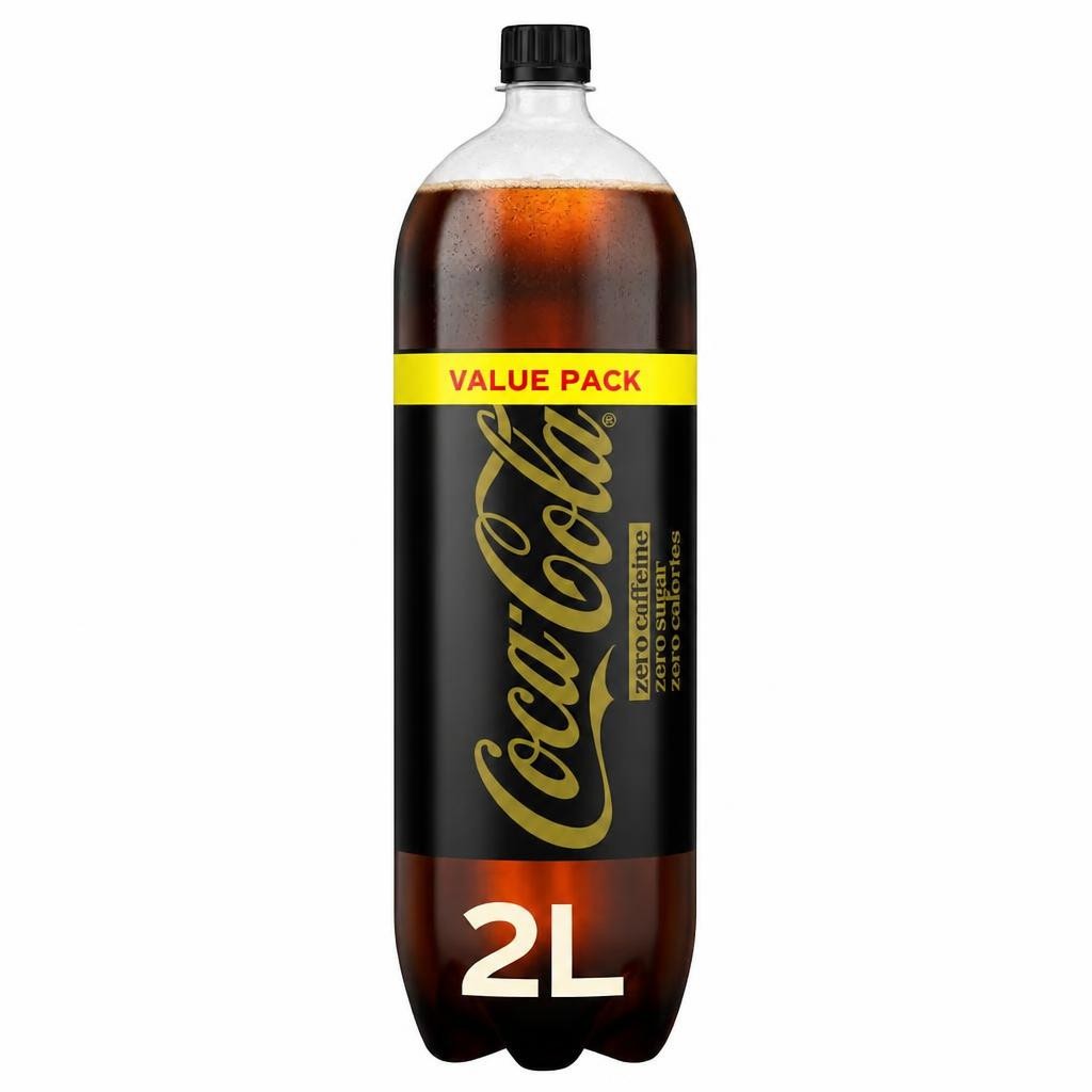 Coca-Cola Zero Sugar Zero Caffeine Soft Drink Bottle 2L