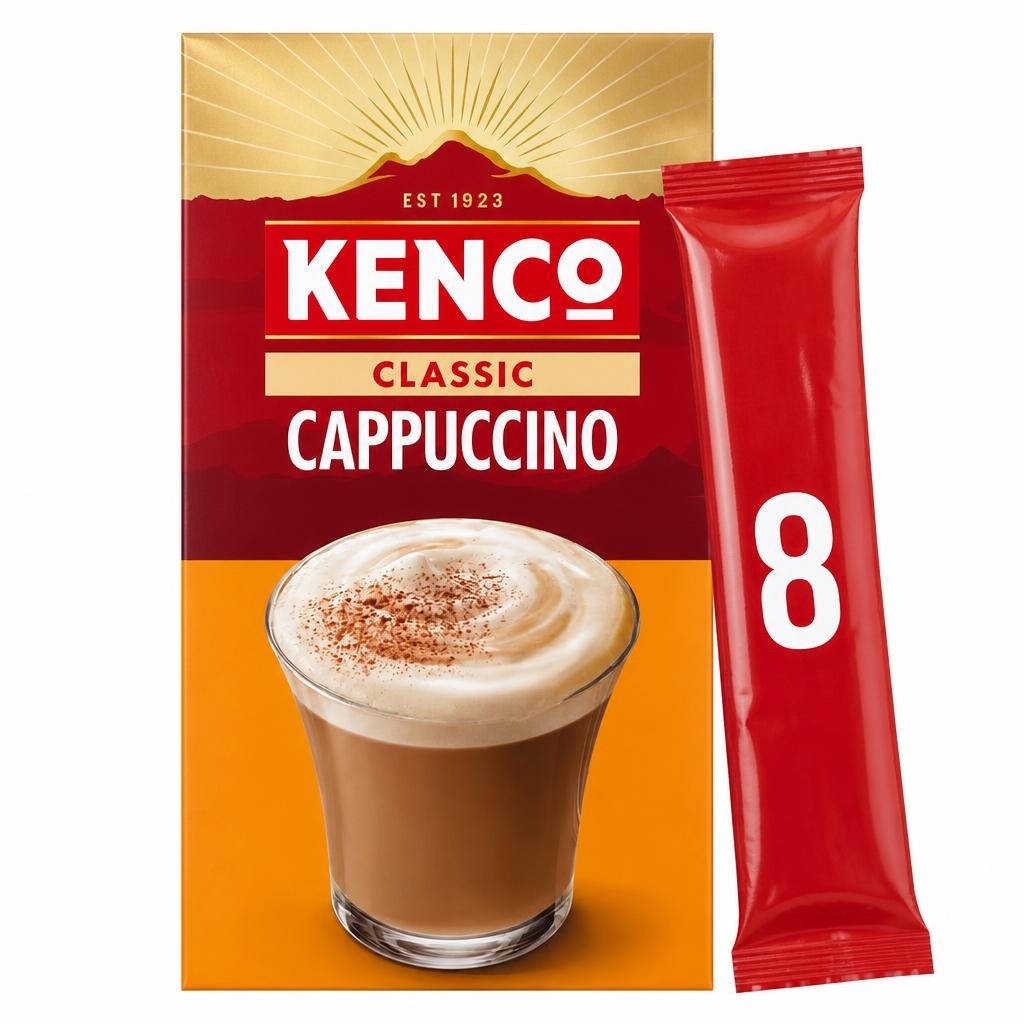 Kenco Original Cappuccino Instant Coffee 8 X 14.8G