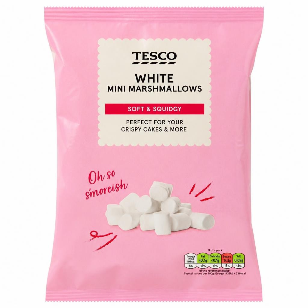 Tesco White Mini Marshmallows 100G