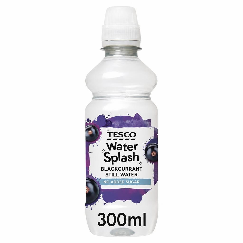 Tesco Water Splash Blackcurrant Still Water No Added Sugar 300Ml