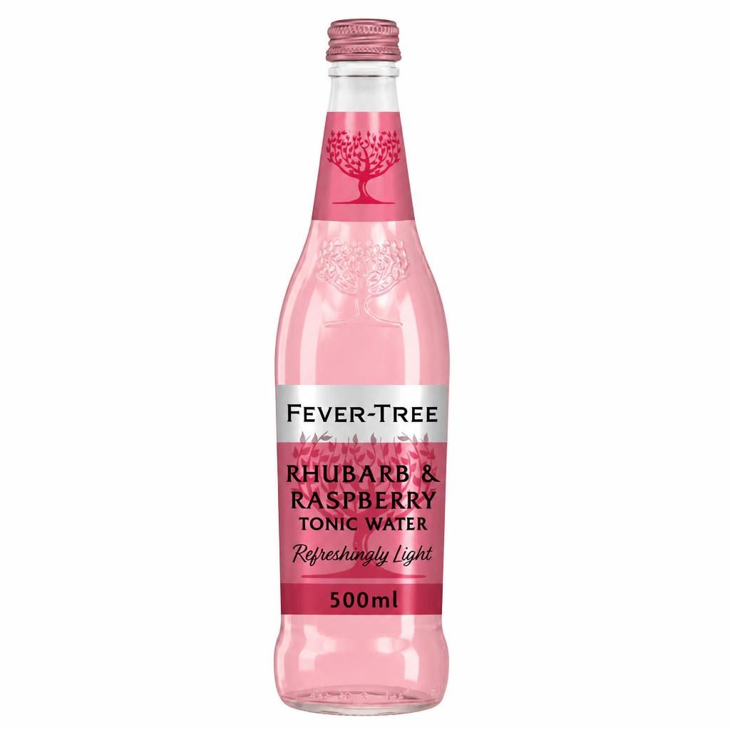 Fever-Tree Rhubarb & Raspberry Tonic Water Bottle 500ml