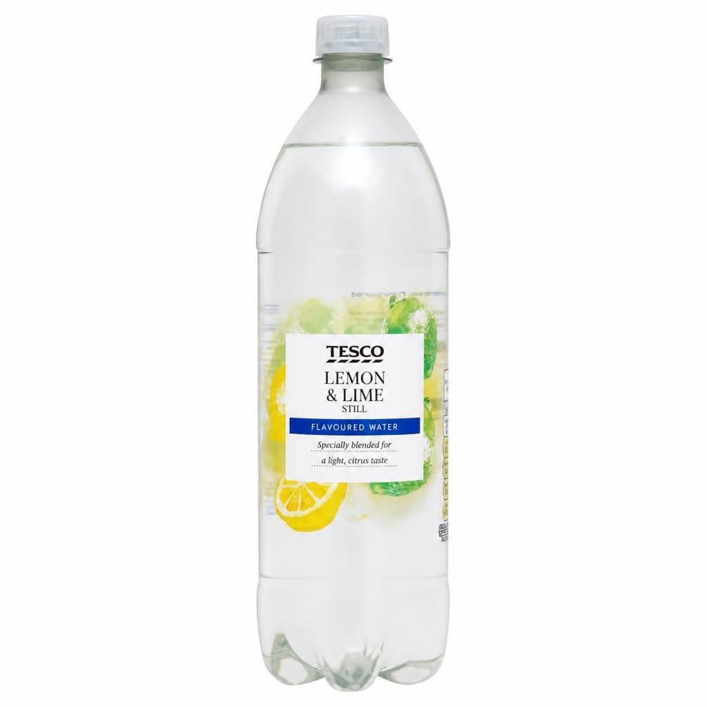 Tesco Lemon & Lime Still Flavoured Water 1Ltr