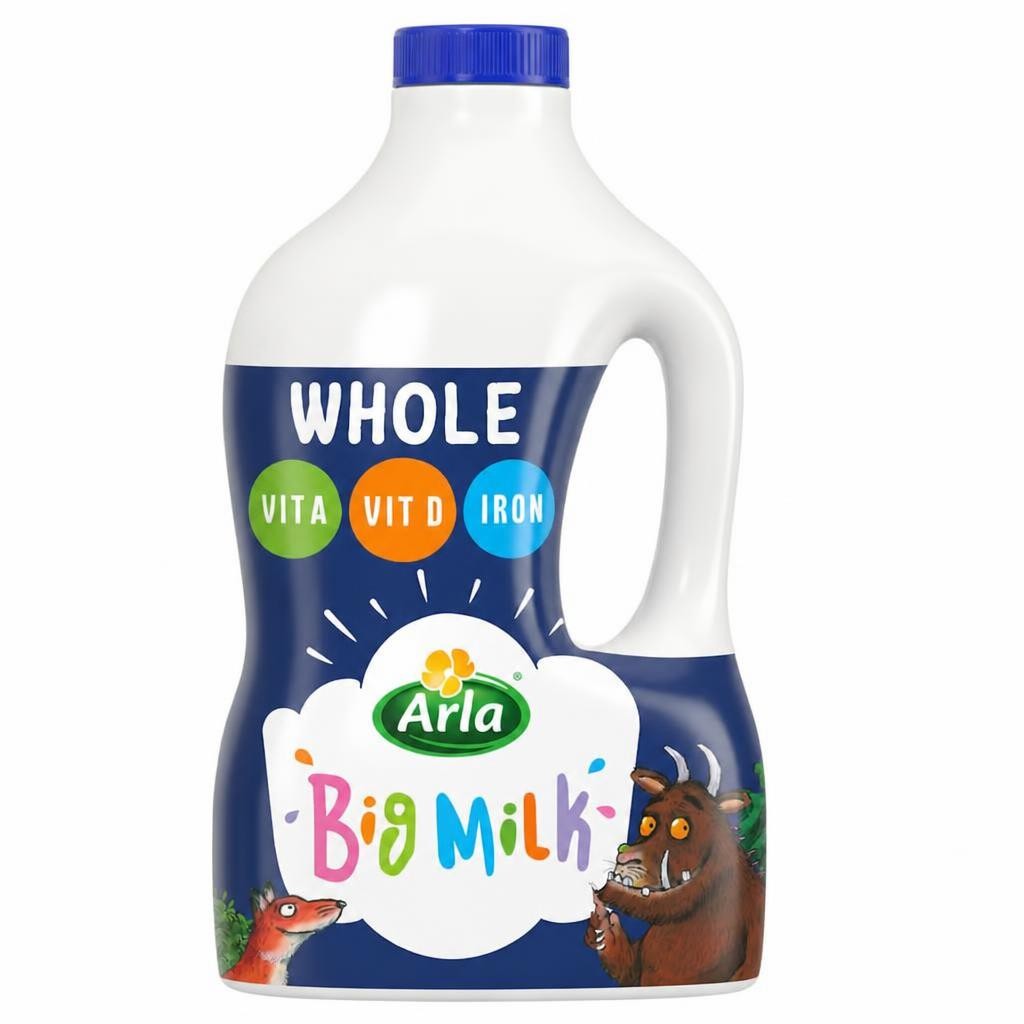 Arla Big Milk Fresh Whole Milk  2L Vitamin Enriched for kids 1+