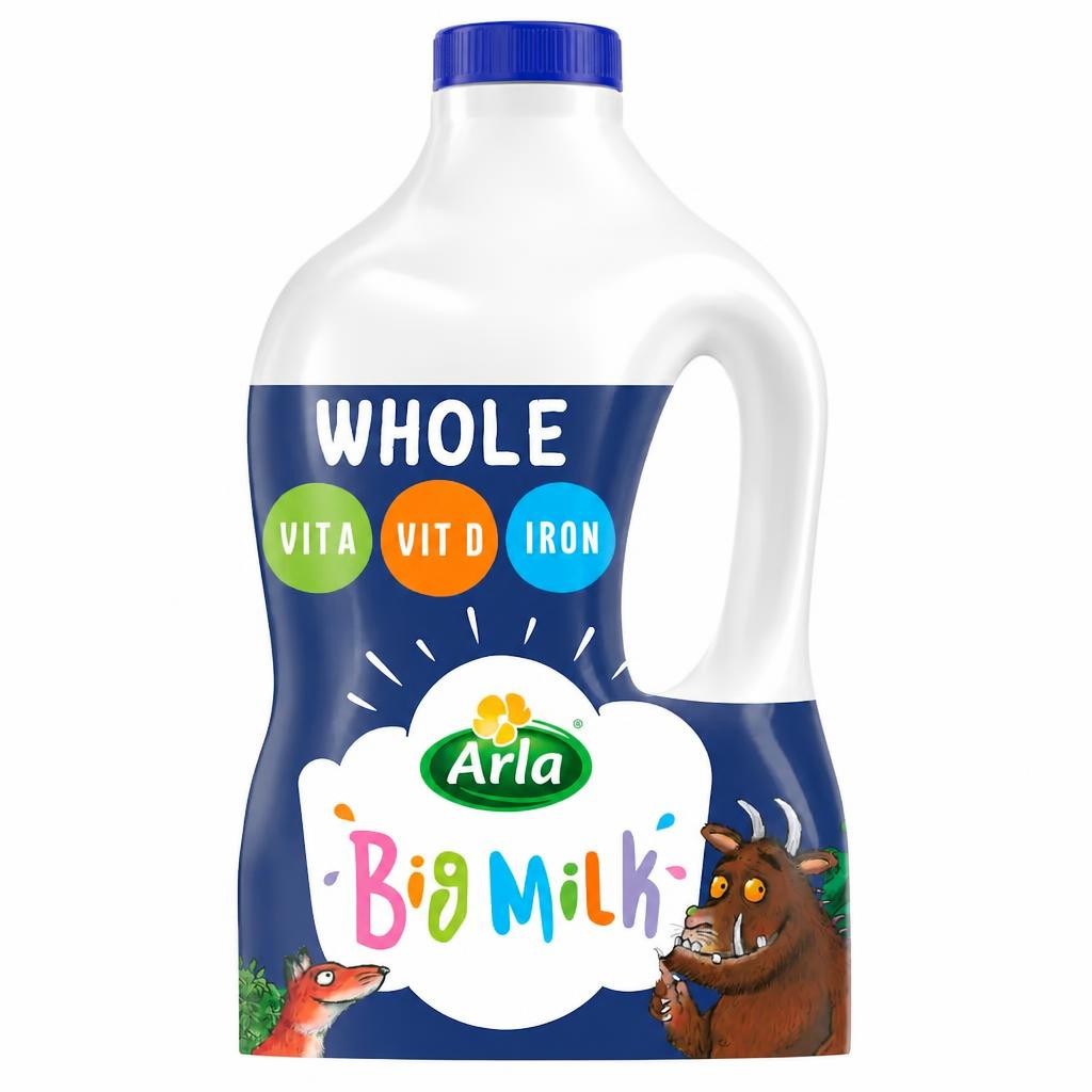 Arla Big Milk Fresh Whole Milk  2L Vitamin Enriched for kids 1+
