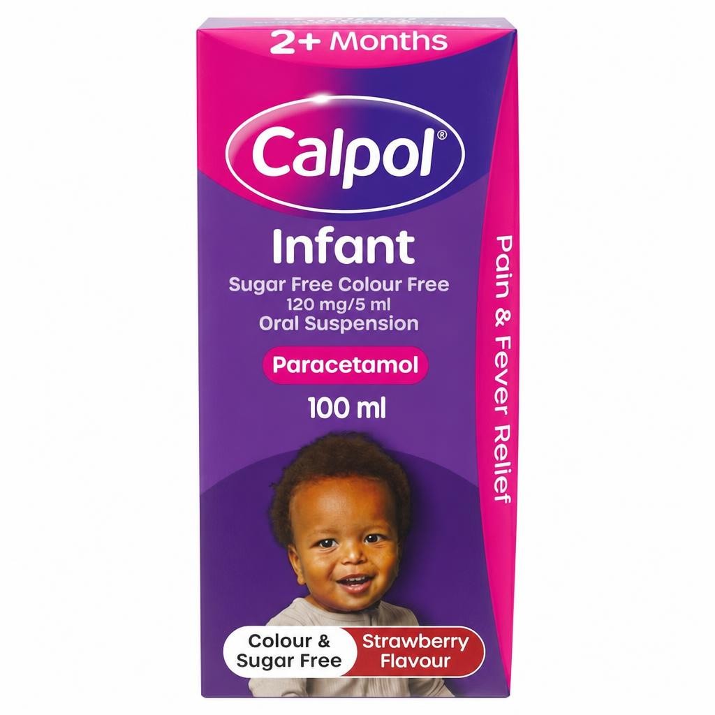 Calpol Infant Paracetamol Oral Suspension - Sugar Free Colour Free 2+ Months 100ml