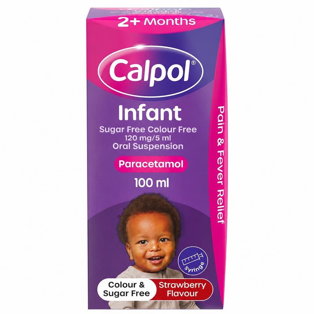 Calpol Infant Paracetamol Oral Suspension - Sugar Free Colour Free 2+ Months 100ml