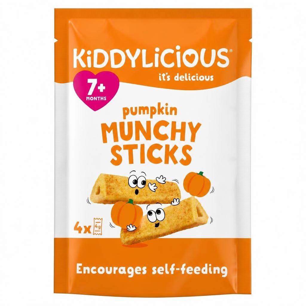 Kiddylicious Pumpkin Munchy Sticks 4x4g