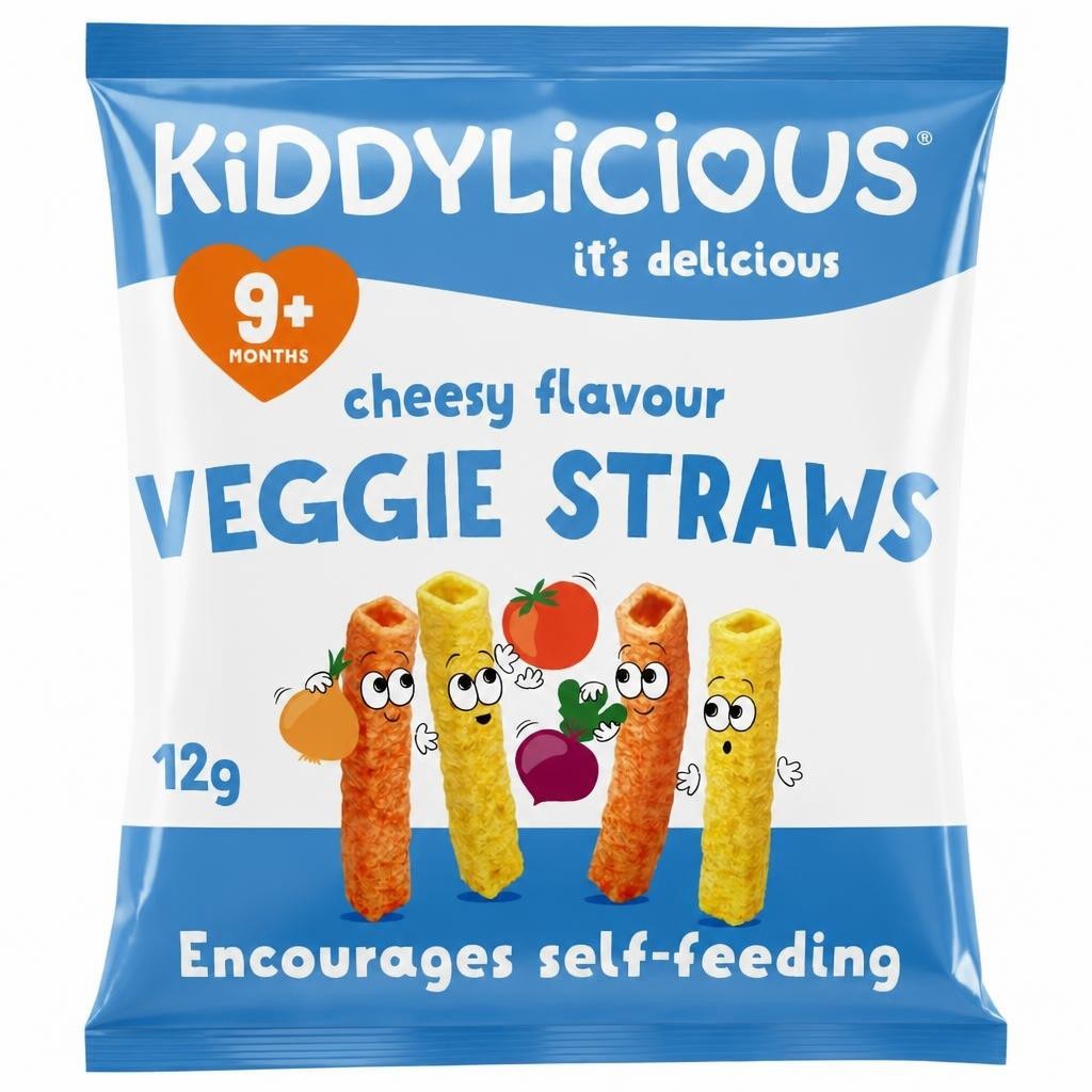 Kiddylicious Cheesy Straws 12G