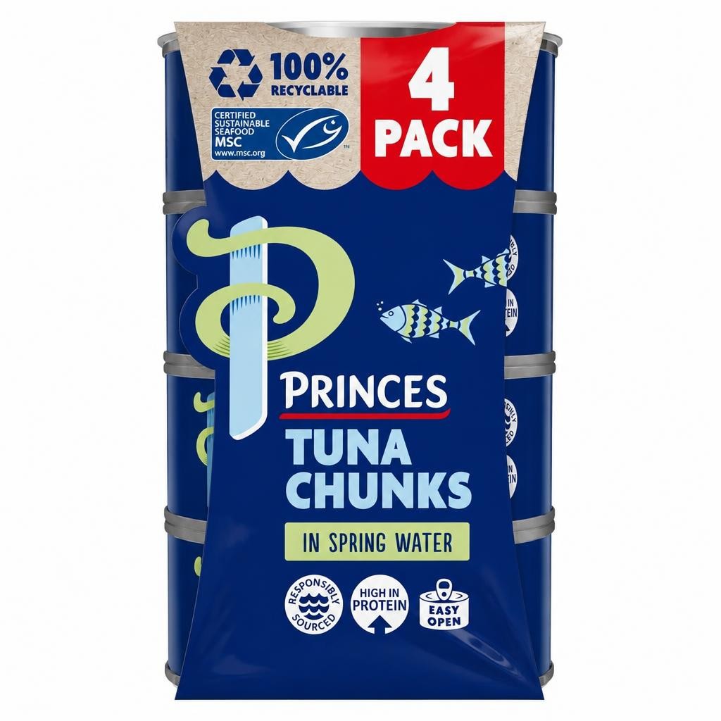 Princes Tuna Chunks In Spring Water 4X145g