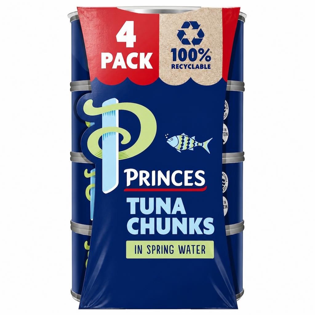 Princes Tuna Chunks In Spring Water 4X145g