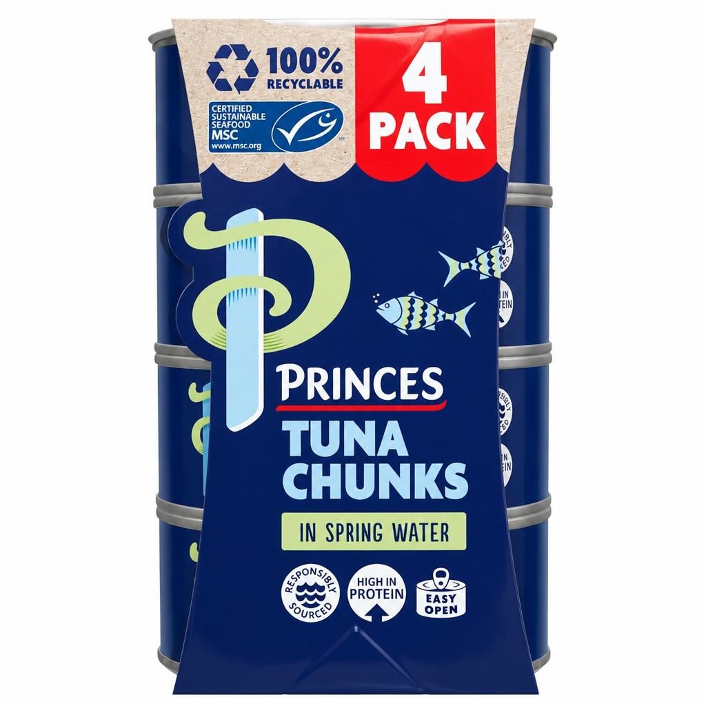 Princes Tuna Chunks In Spring Water 4X145g