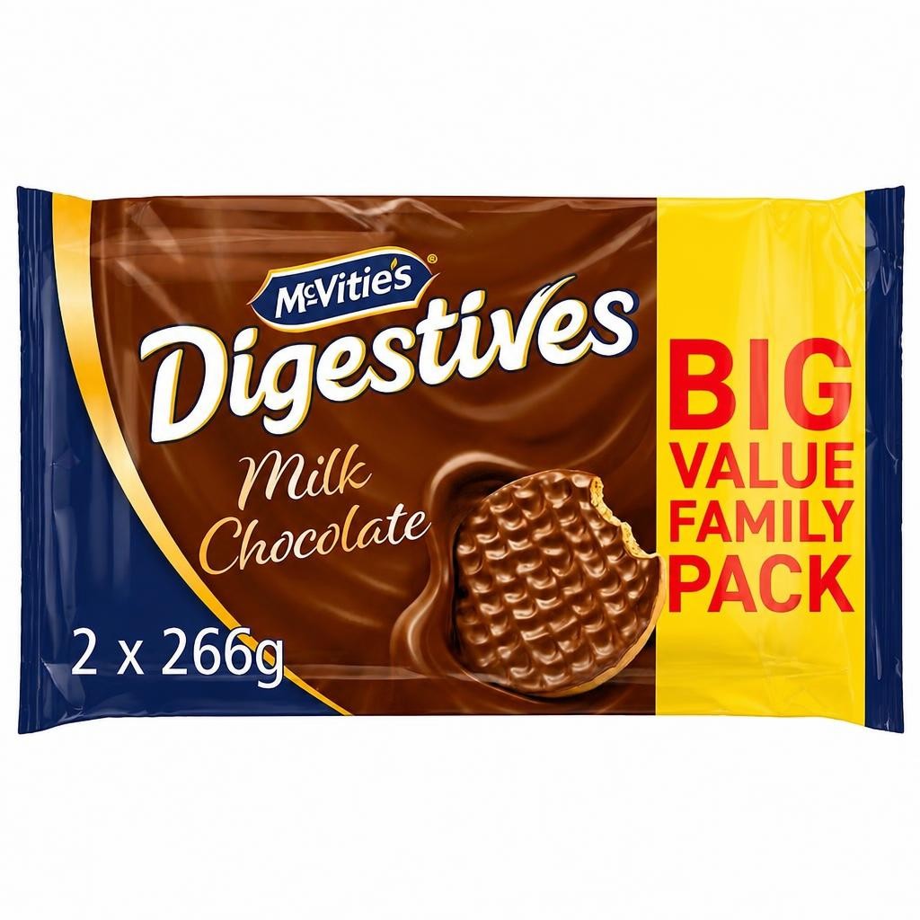 McVitie's Digestives Milk Chocolate Biscuits Twin Pack 2 x 266g