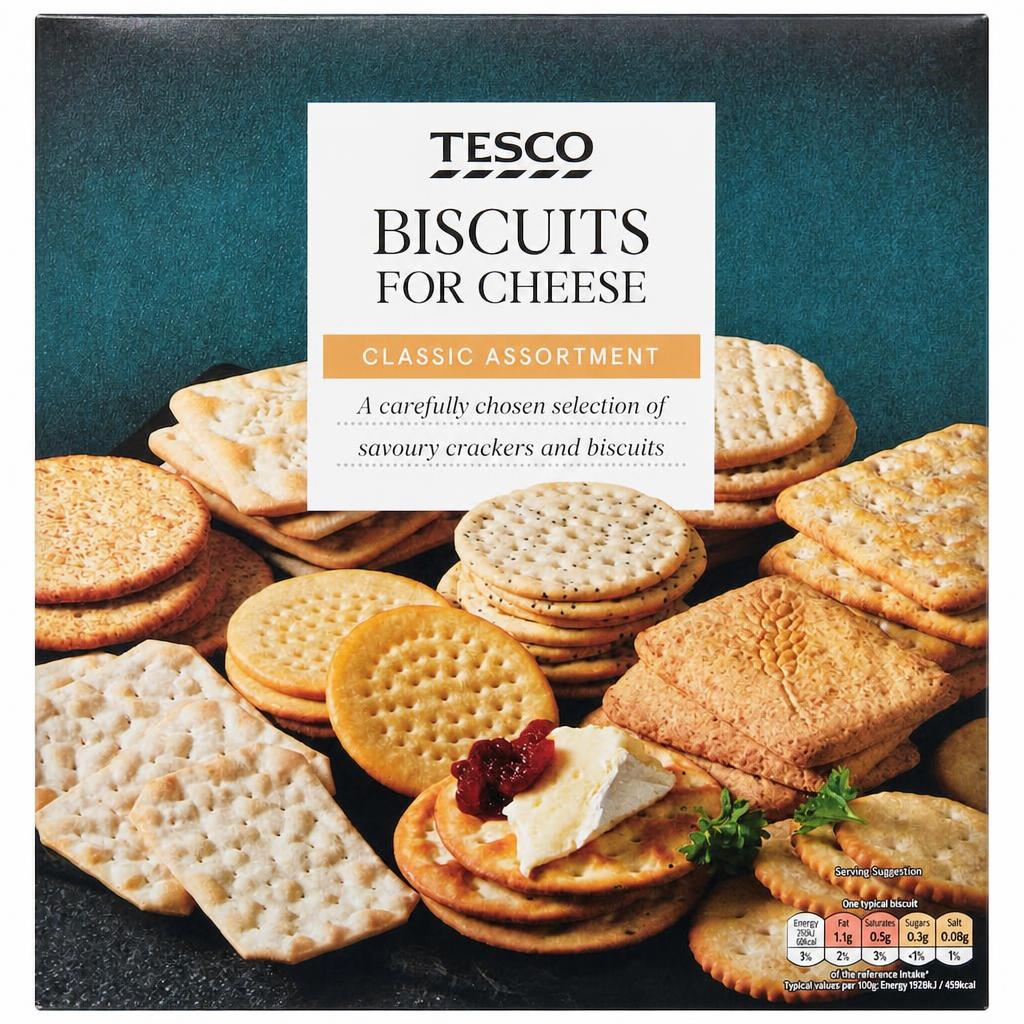 Tesco Biscuits For Cheese 500G