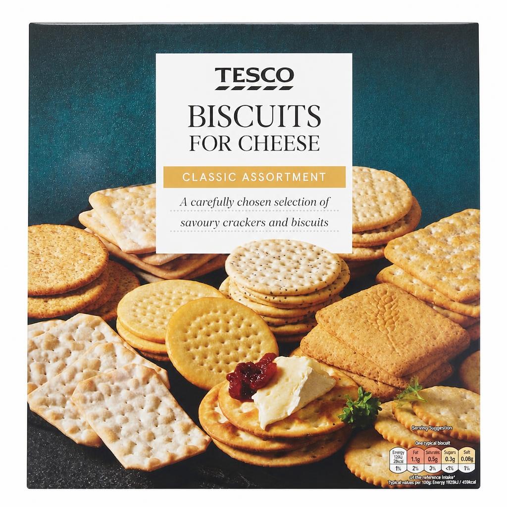 Tesco Biscuits For Cheese 500G