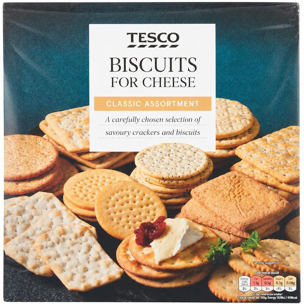 Tesco Biscuits For Cheese 500G
