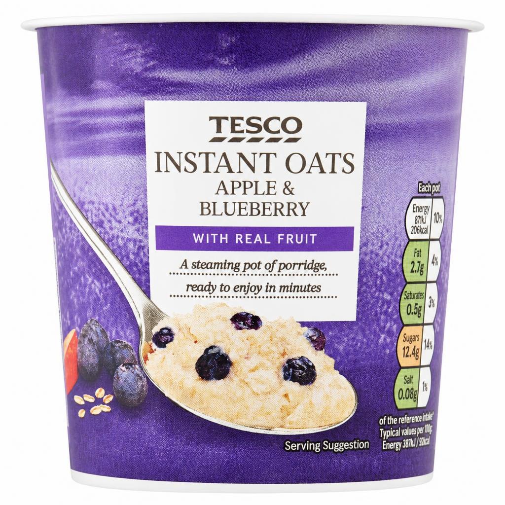 Tesco Instant Oats - Apple & Blueberry 55g