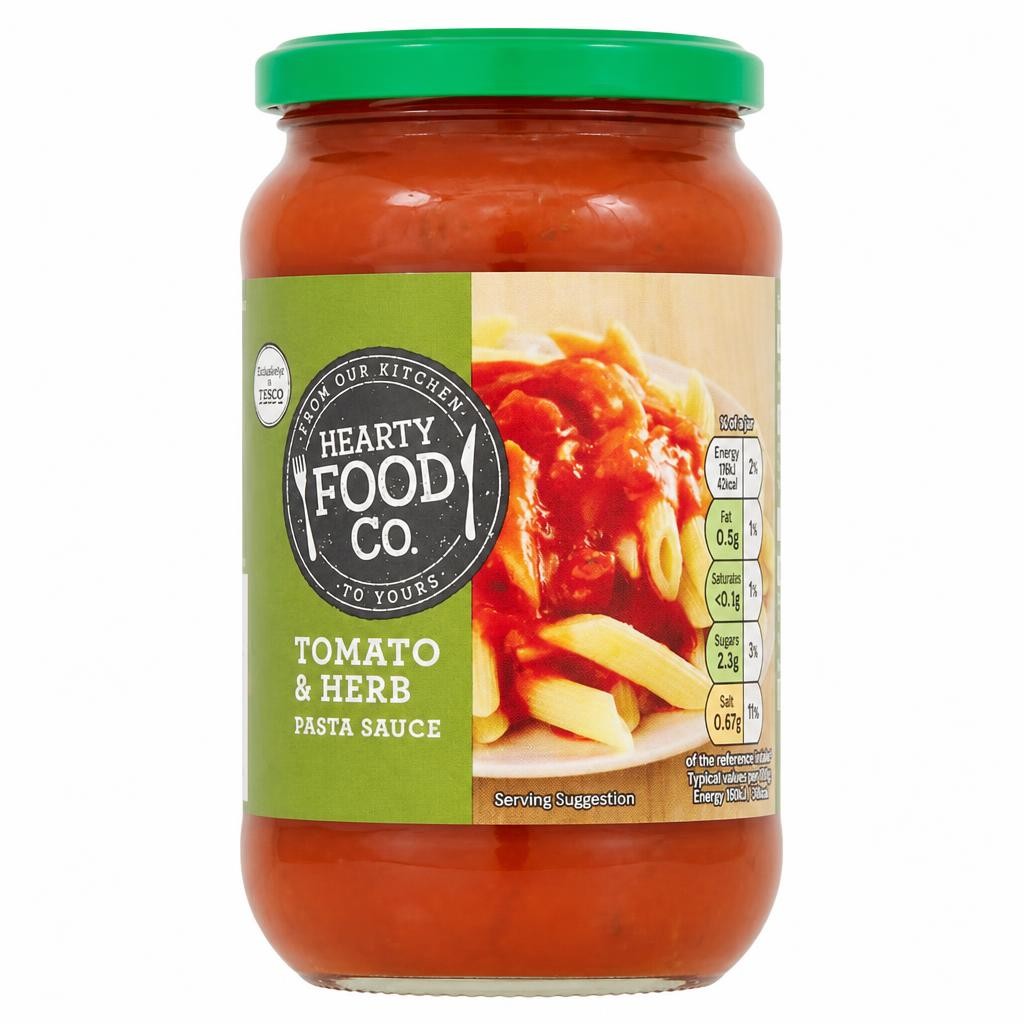 Hearty Food Co. Tomato & Herb Pasta Sauce 440G