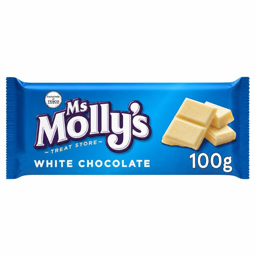 Ms Molly's White Chocolate Bar 100G