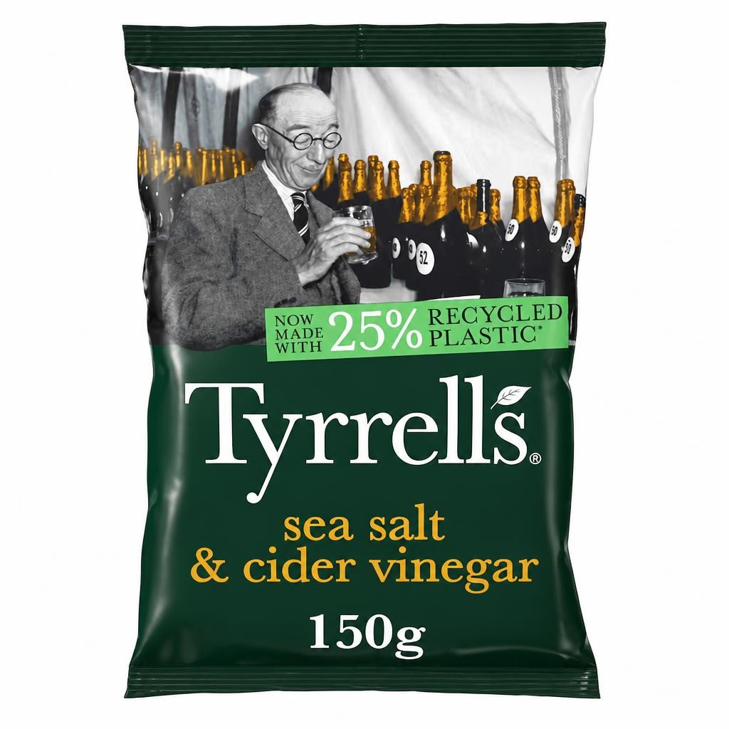Tyrrells Sea Salt & Cider Vinegar Sharing Crisps 150g