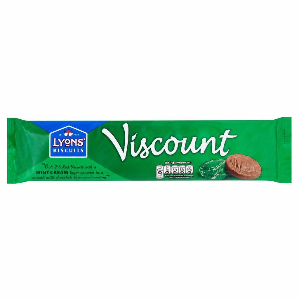 Lyons Biscuits Viscount Mint Creams 7 pack 98g