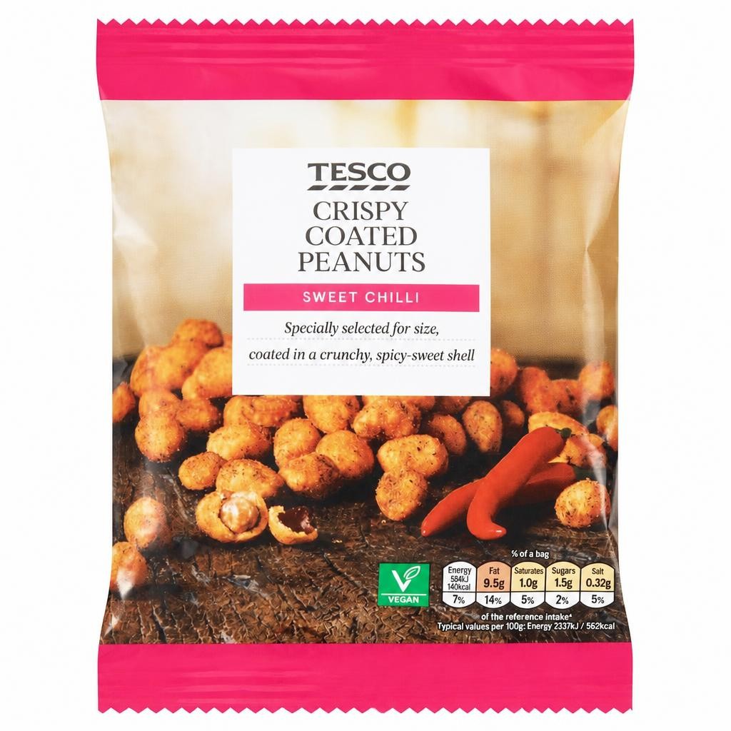 Tesco Crispy Coated Peanuts - Sweet Chilli 200g