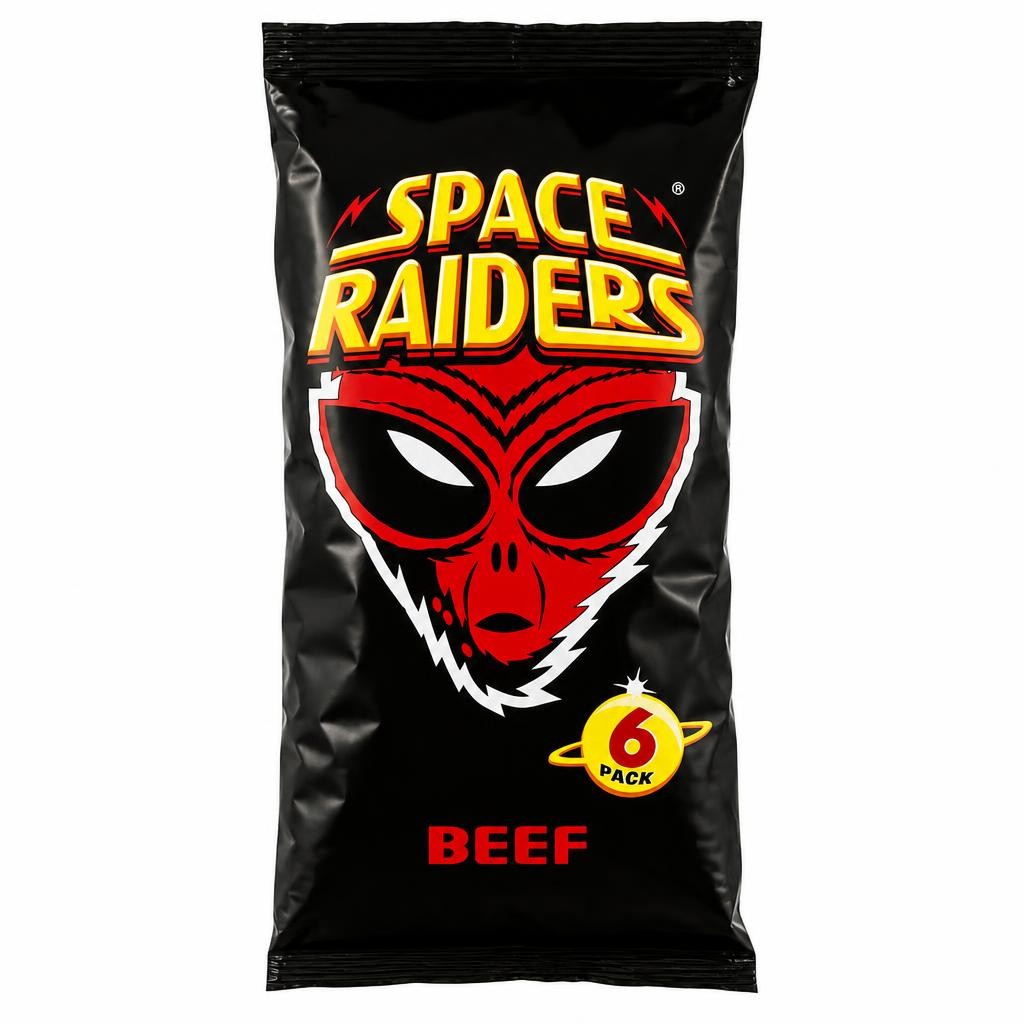Space Raiders Beef Multipack Crisps 6x13g