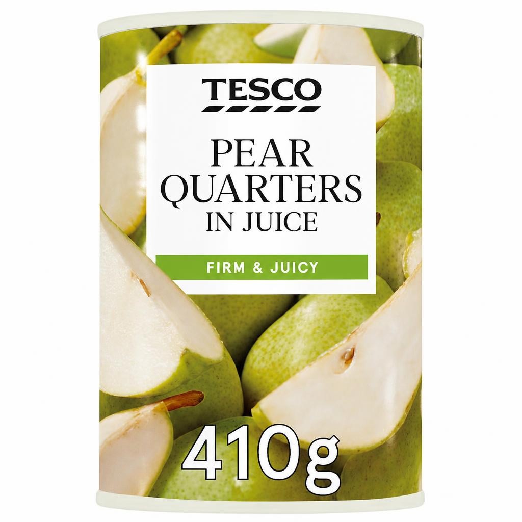 Tesco Pear Quarters in Juice 410g