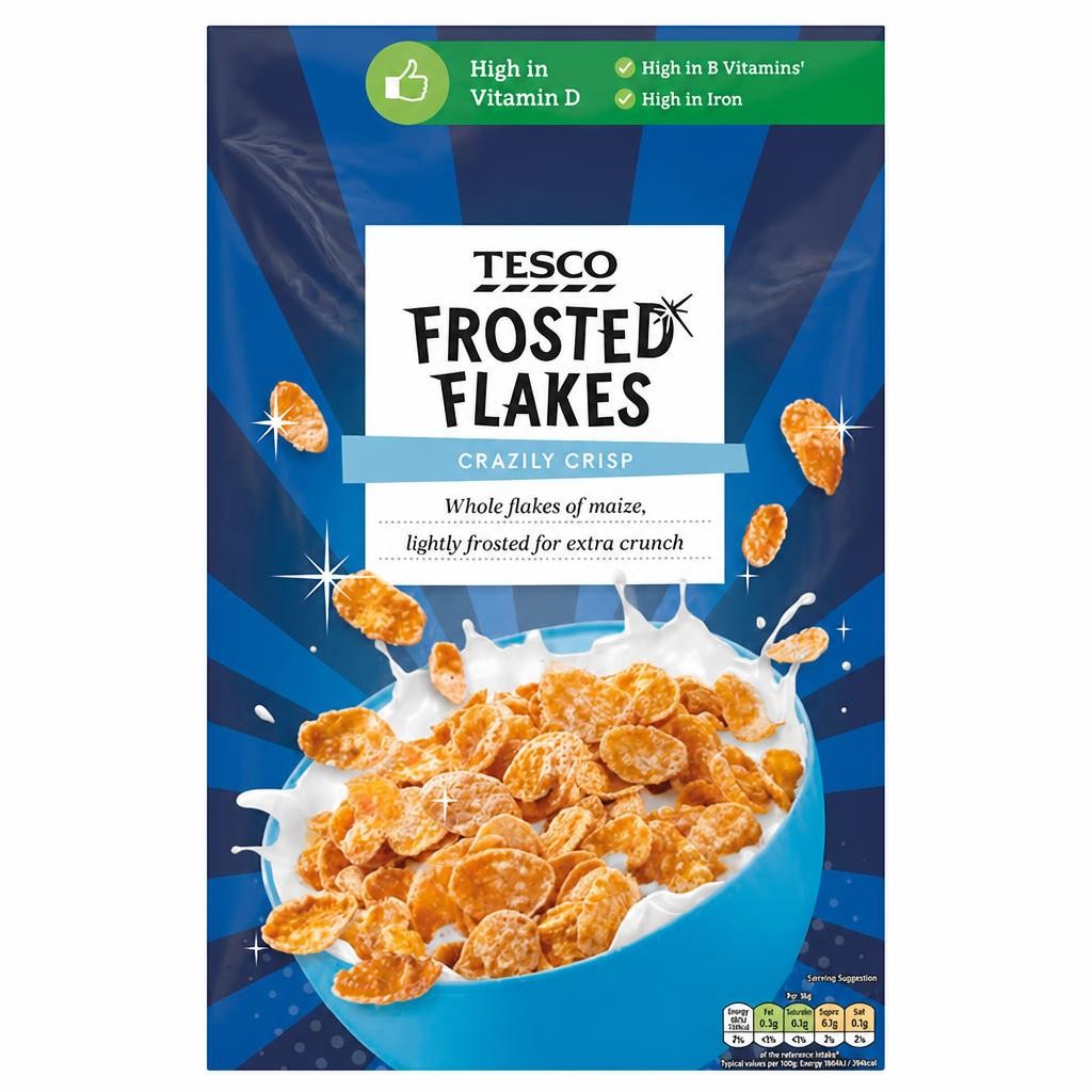 Tesco Frosted Flakes Cereal 500G