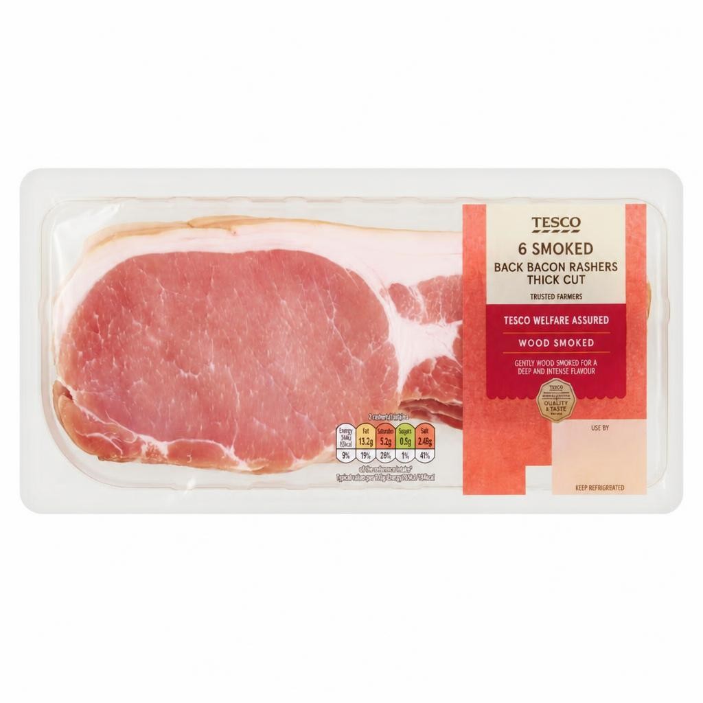 Tesco Smoked Thick Cut Back Bacon 300G