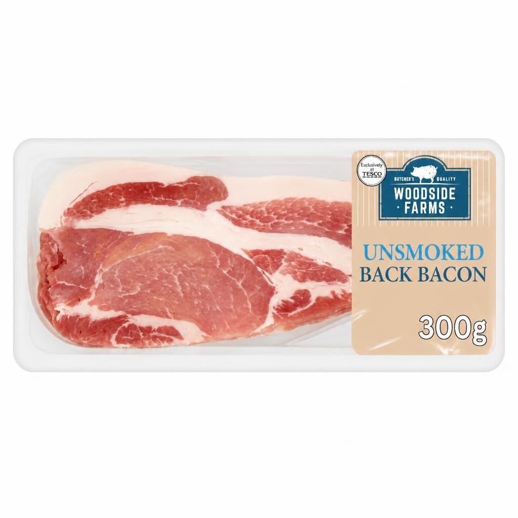 Woodside Farms Unsmoked Back Bacon 300G