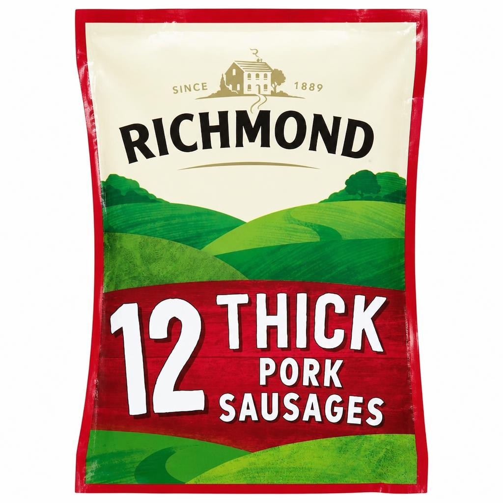 Richmond Thick Pork Sausages 12 Pack 615g