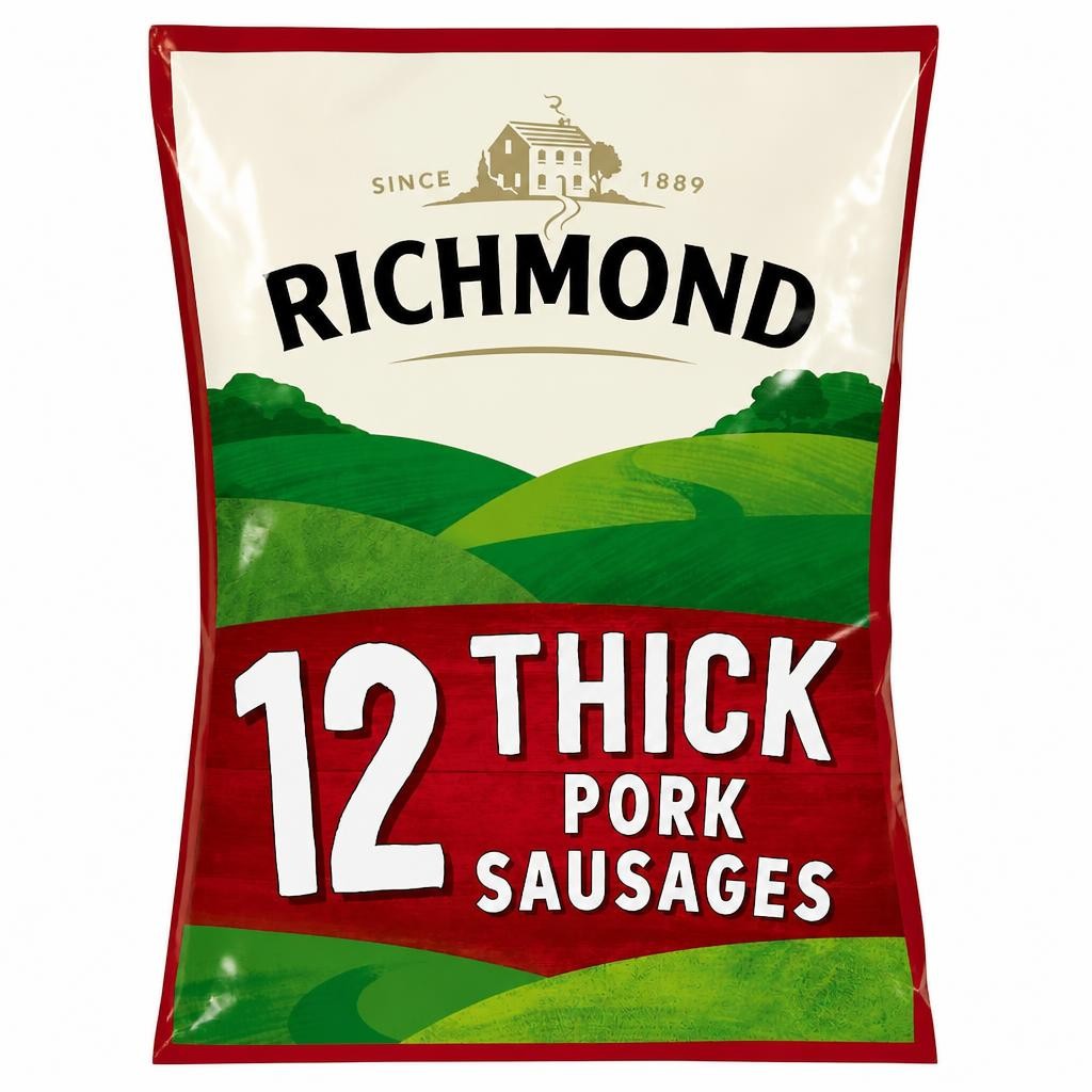 Richmond Thick Pork Sausages 12 Pack 615g