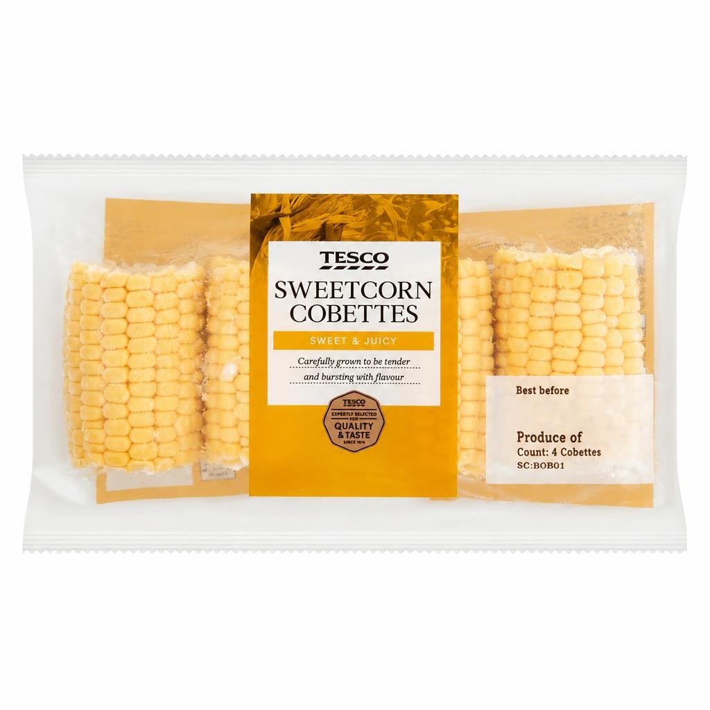 Tesco Sweetcorn Cobettes 4 Pack