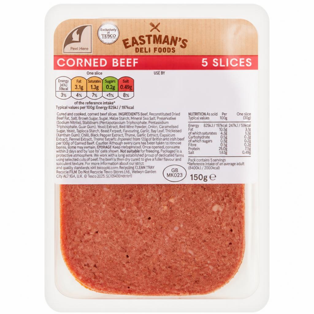 Eastmans Corned Beef Slices 150g
