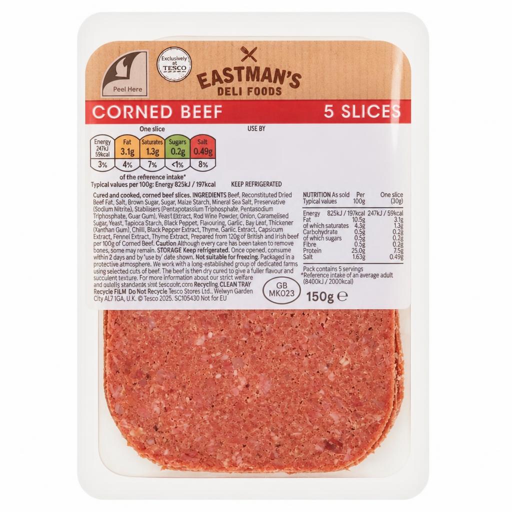 Eastmans Corned Beef Slices 150g