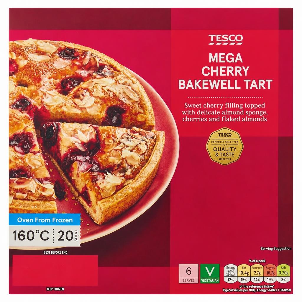 Tesco Morello Cherry Bakewell Tart 410G