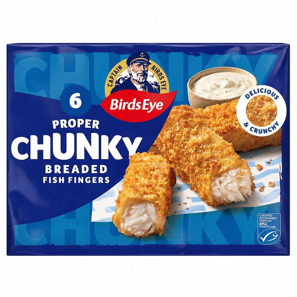 Birds Eye Chunky Breaded Fish Fingers 6 Pack 360g