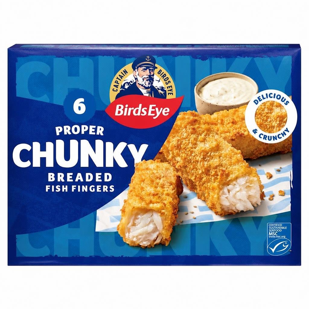 Birds Eye Chunky Breaded Fish Fingers 6 Pack 360g