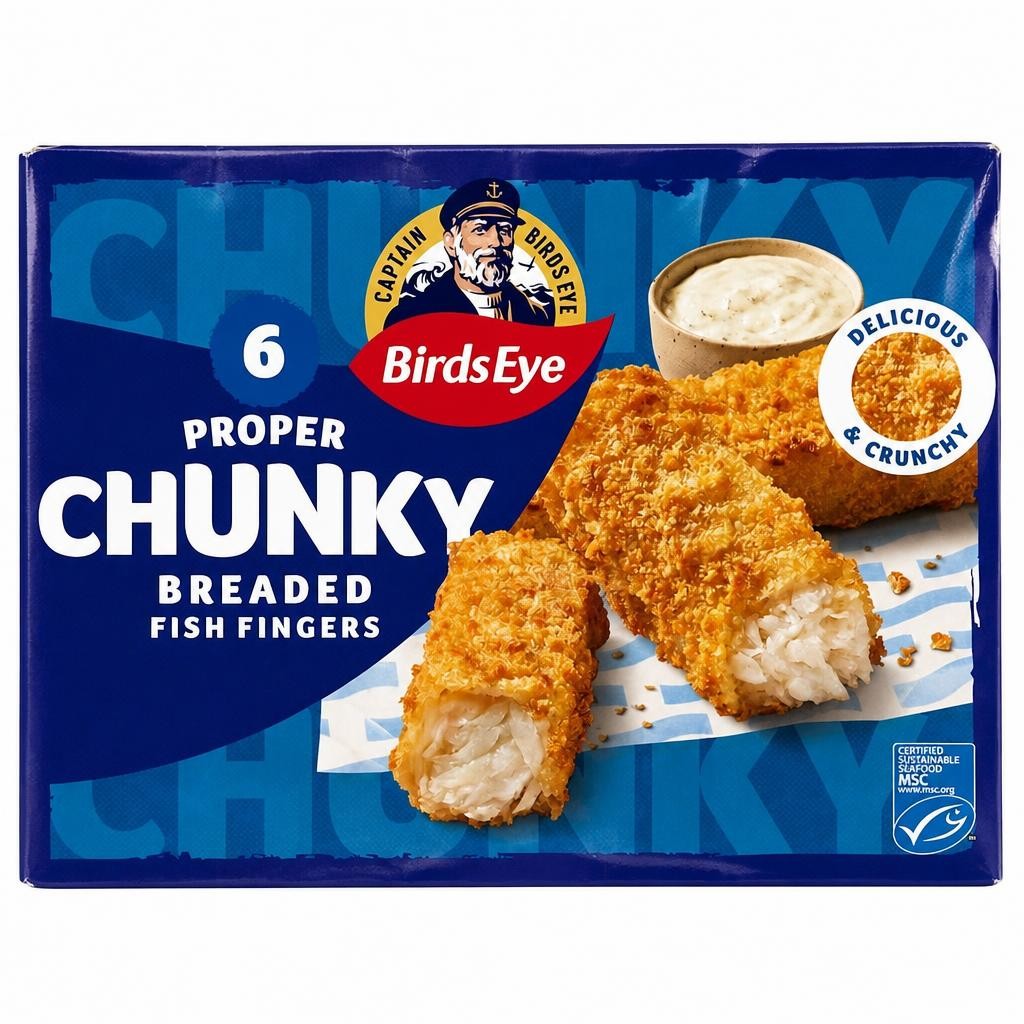 Birds Eye Chunky Breaded Fish Fingers 6 Pack 360g