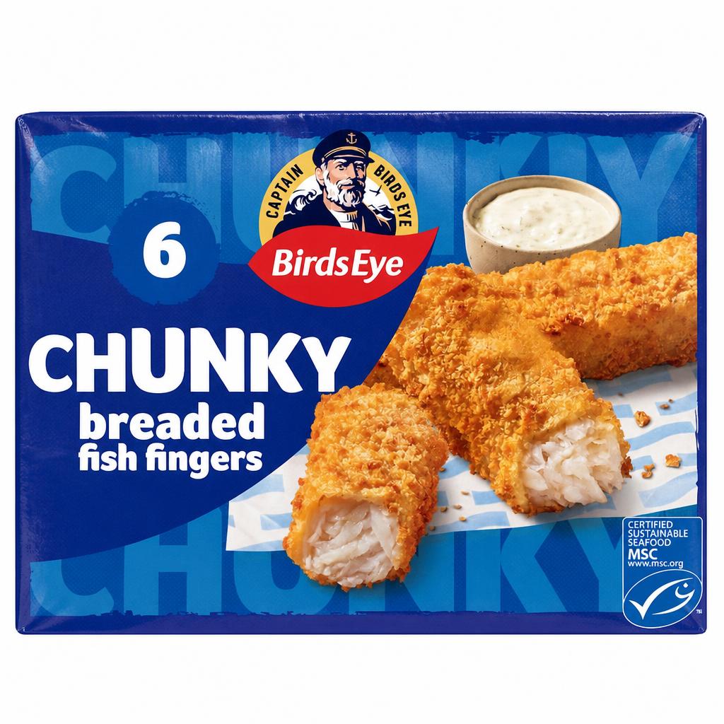 Birds Eye 6 Chunky Breaded Fish Fingers 360g