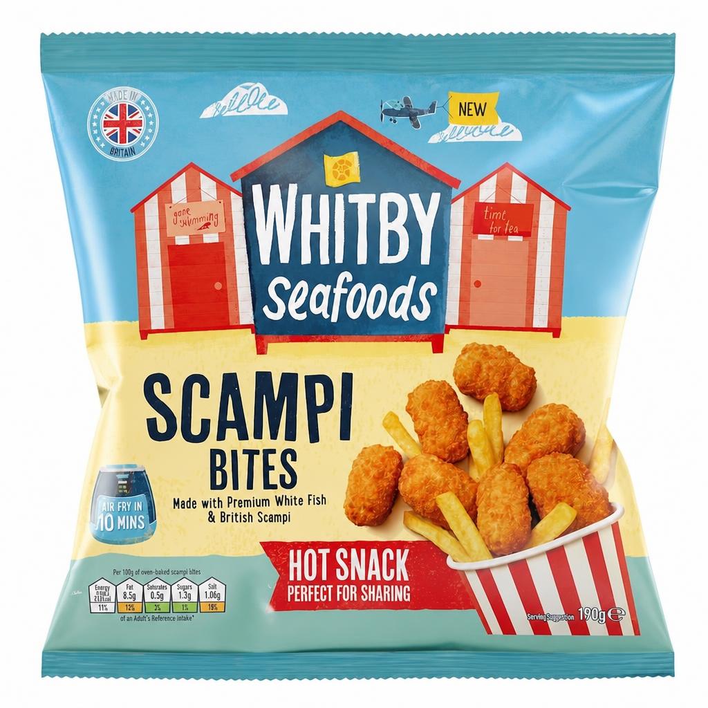 Whitby Seafoods Breaded Scampi Bites 190G