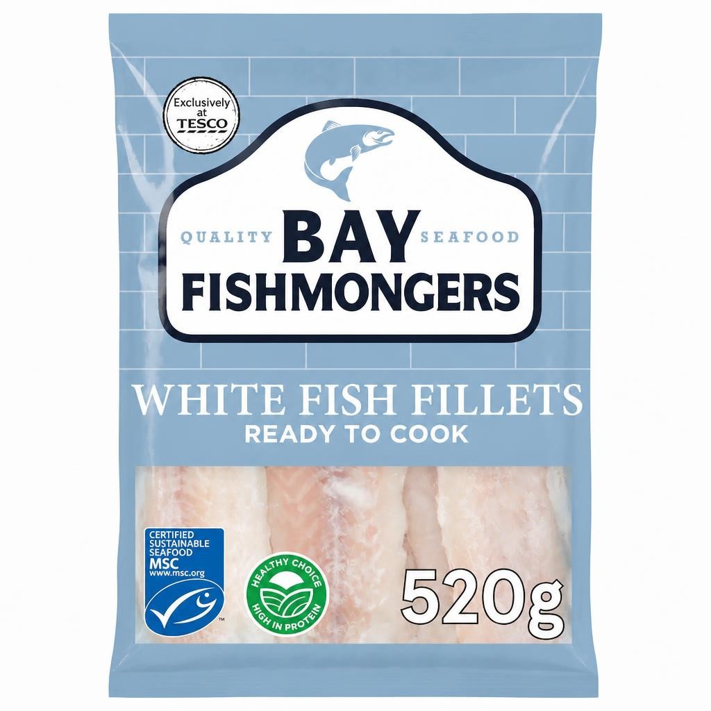 Bay Fishmongers White Fish Fillets 520G