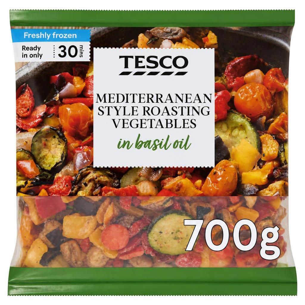Tesco Mediterranean Style Roasting Vegetables 700G