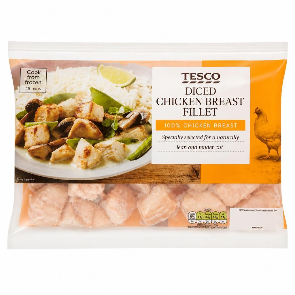 Tesco Diced Chicken Breast Fillets 640G