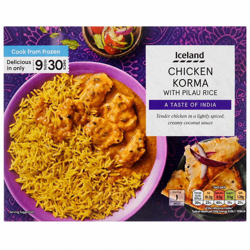 Tesco Chicken Korma With Pilau Rice 400G